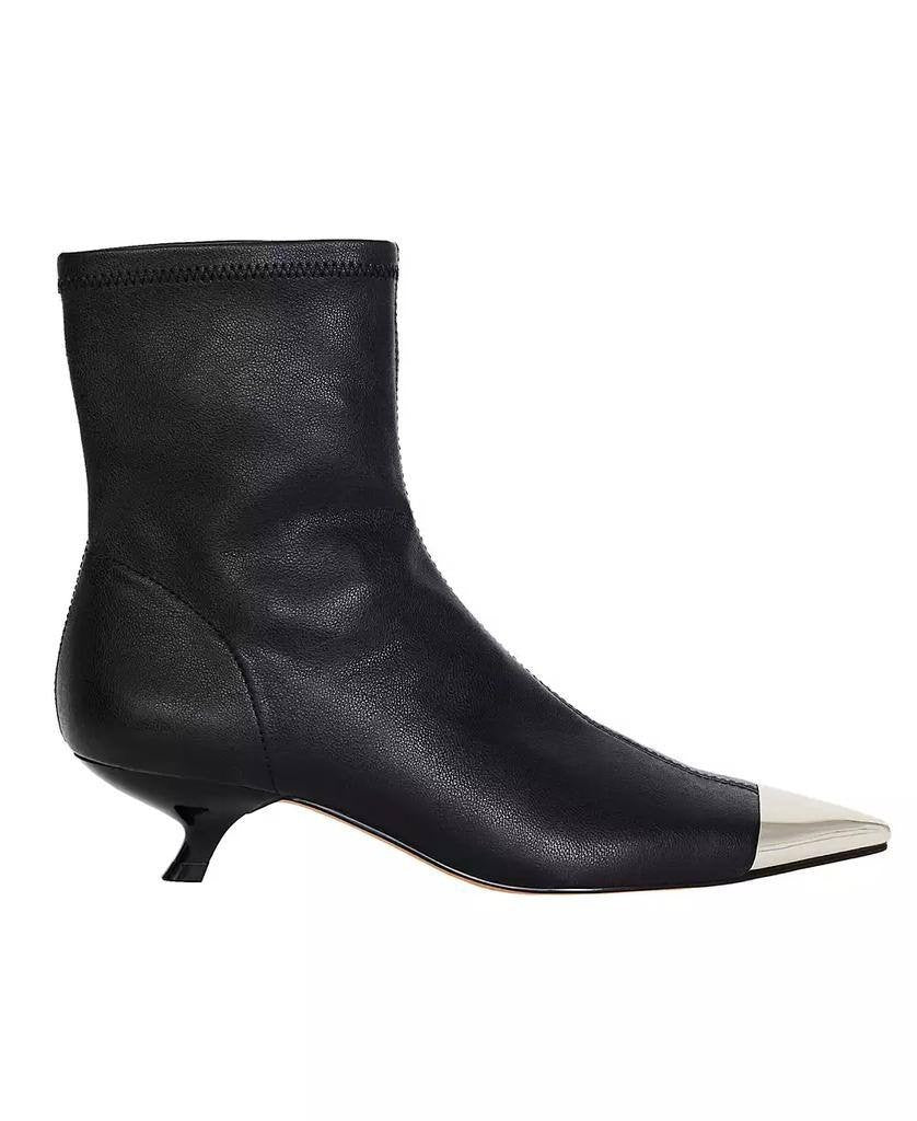 Katy Perry Black Polyurethane Micro Heel Stretch Booties 6M NIB MSRP $129