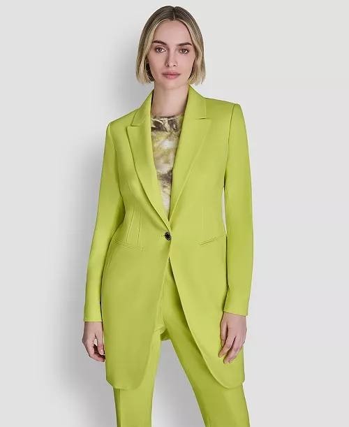 DKNY  Women’s  Notch  Collar  Topper  Blazer  Limeade  12  NWT  $189