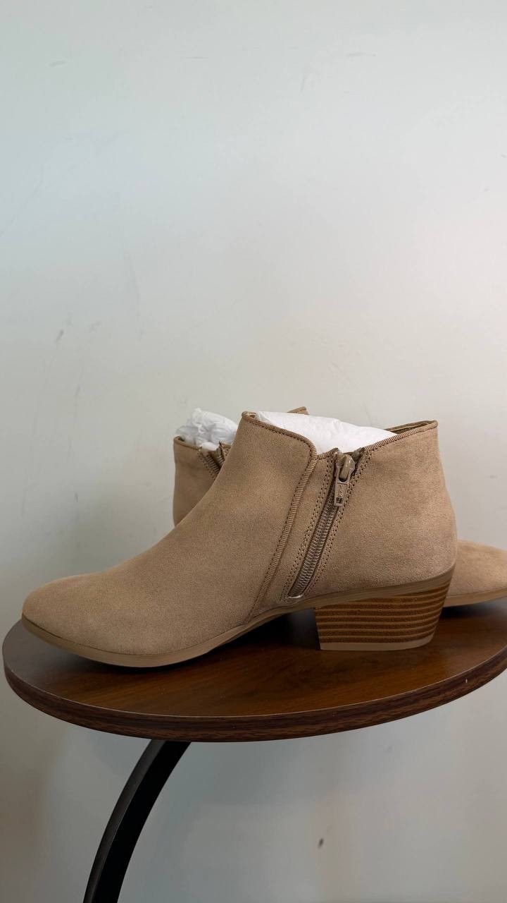 Style & Co Wileyy Women’s Ankle Booties Taupe 8.5M Man‑Made $70 NWB