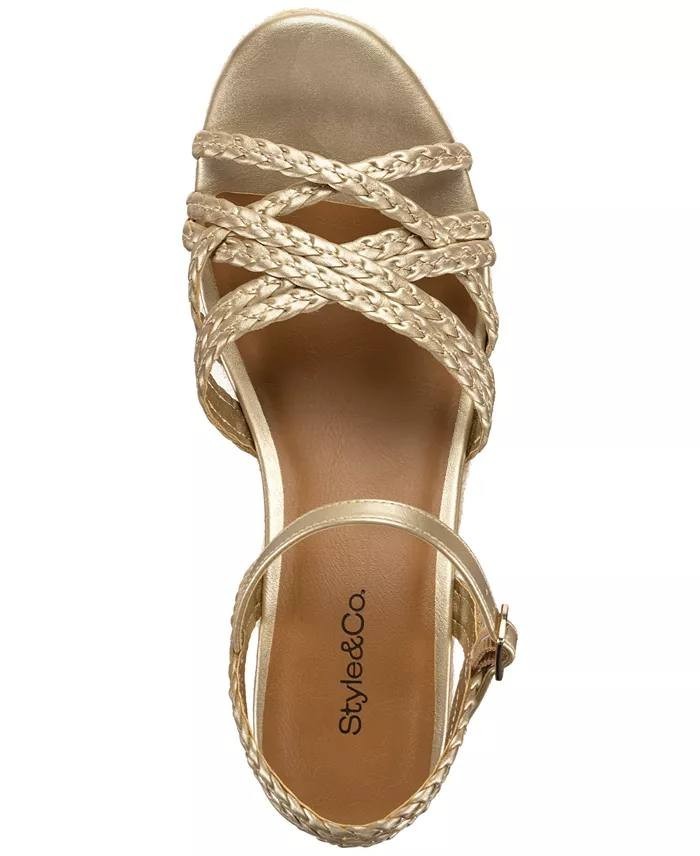 Style  &  Co  Wedge  Sandals  Gold  7.5M  New  $60