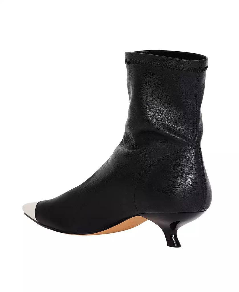 Katy Perry Black Polyurethane Micro Heel Stretch Booties 6M NIB MSRP $129