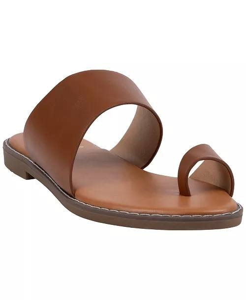 GC  Shoes  Florence  Toe  Loop  Flat  Sandals  Tan  10  NWT  $55
