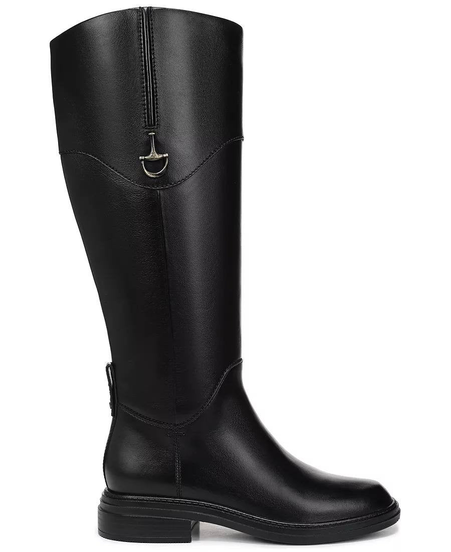 Naturalizer Oslo Boots 8M Black Leather Tall Riding Round Toe NIB msrp$285