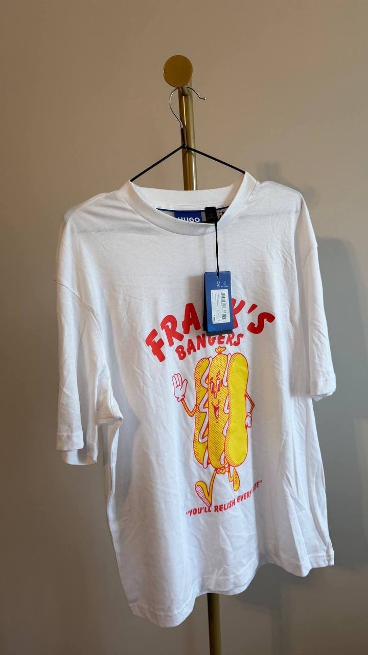 Hugo by Hugo Boss Men’s Nugotacos Graphic T‑Shirt White S $58 NWT