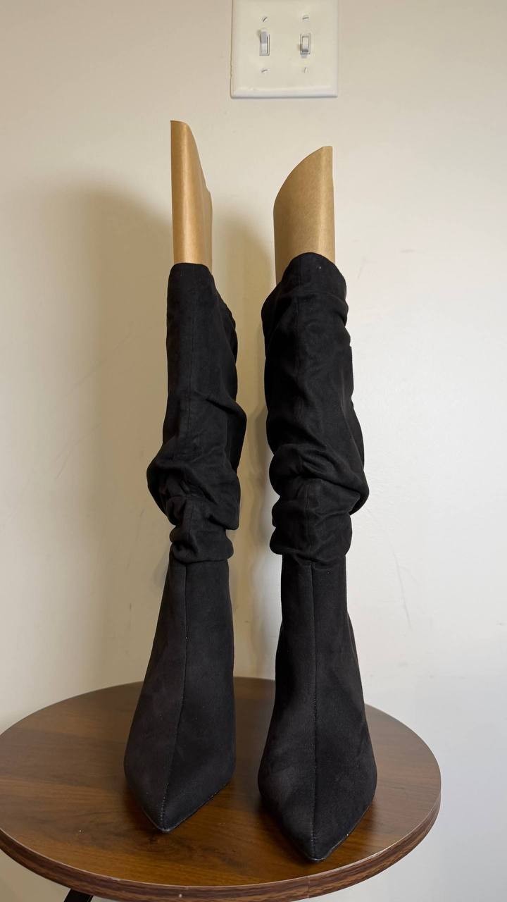 Journee Collection Sonnet Slouchy Extra Wide Calf Boots Black 7M NWB $79.99