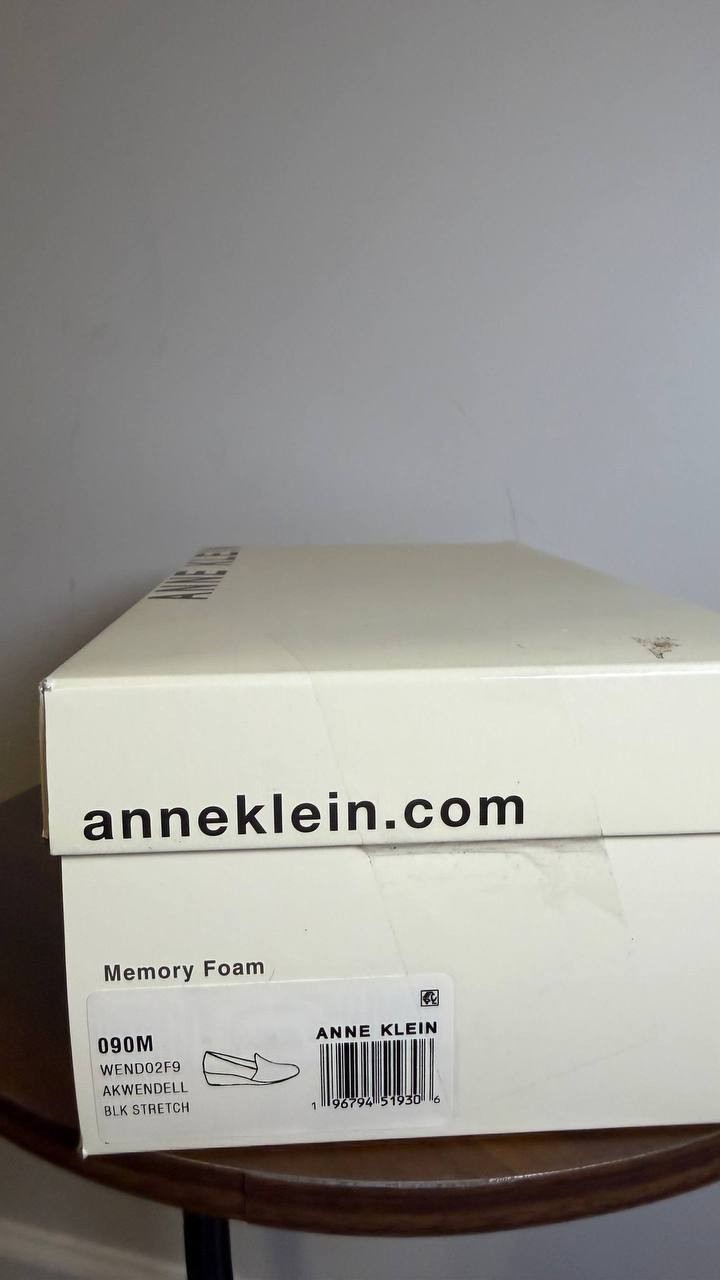 Anne Klein Black Man‑Made Slip‑On Loafers Size 9M NIB MSRP $85