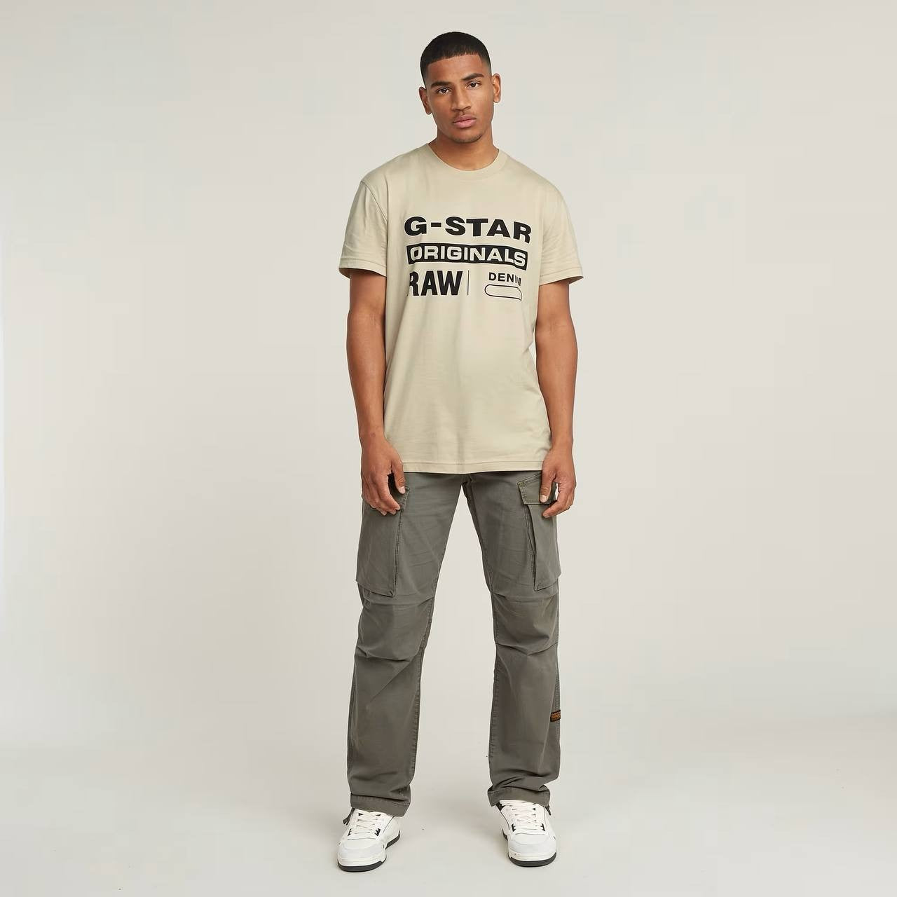 G‑Star RAW Men’s Originals T‑Shirt Beige L $45 NWT