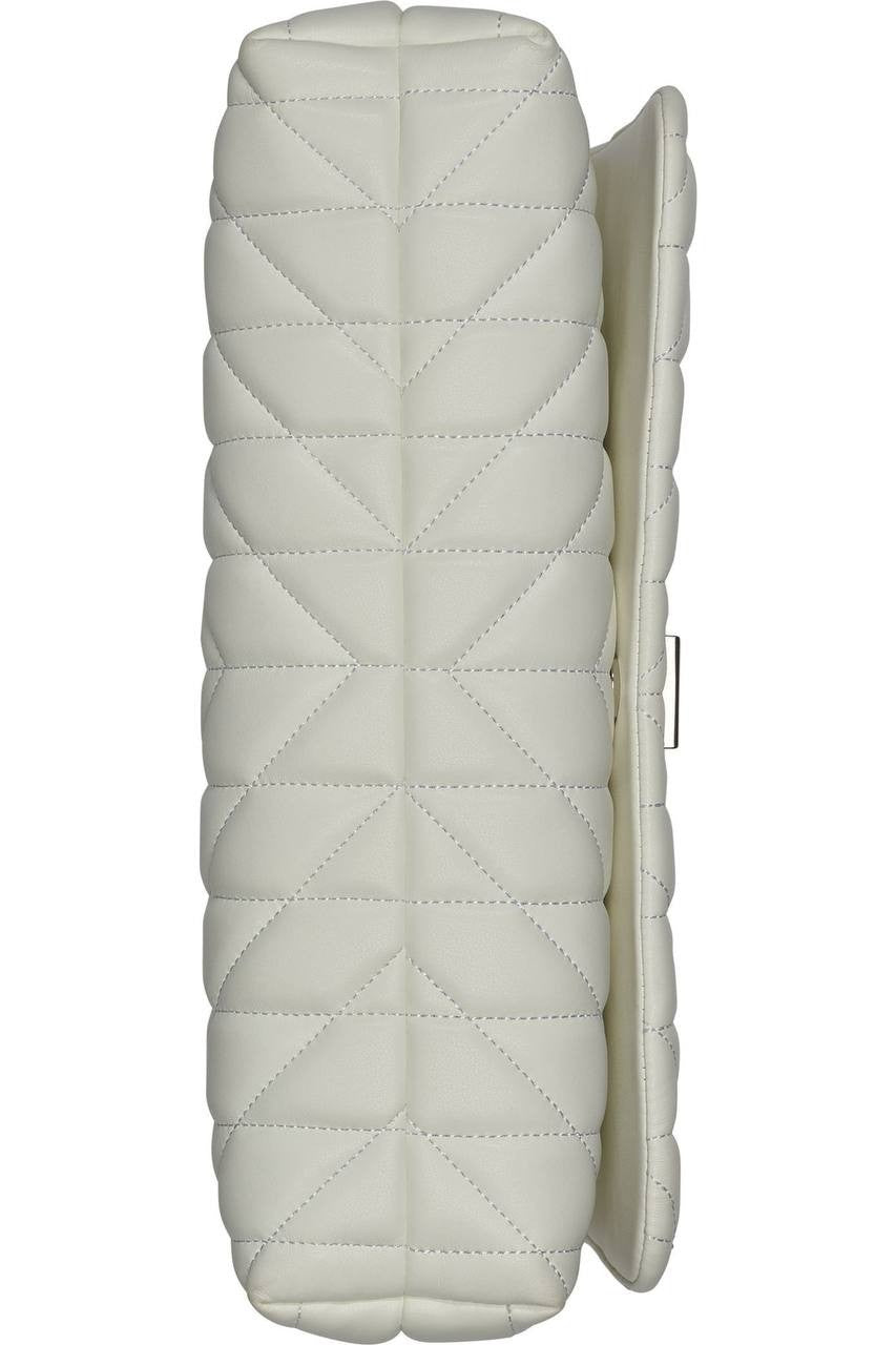 Karl Lagerfeld Paris Lafayette Lamb Leather Shoulder Bag White NWT