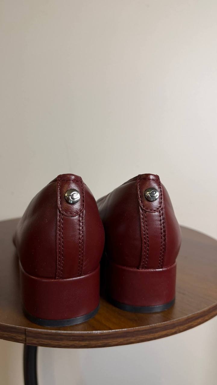 Easy Spirit Jain Pump Leather Block Heel Dark Red Women’s 8M NWB $99