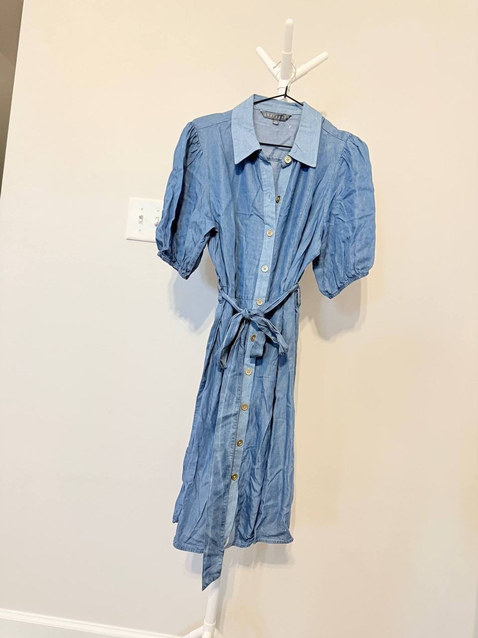 Sharagano Chambray Shirt Dress – Medium Wash – Size 10 – NWOT