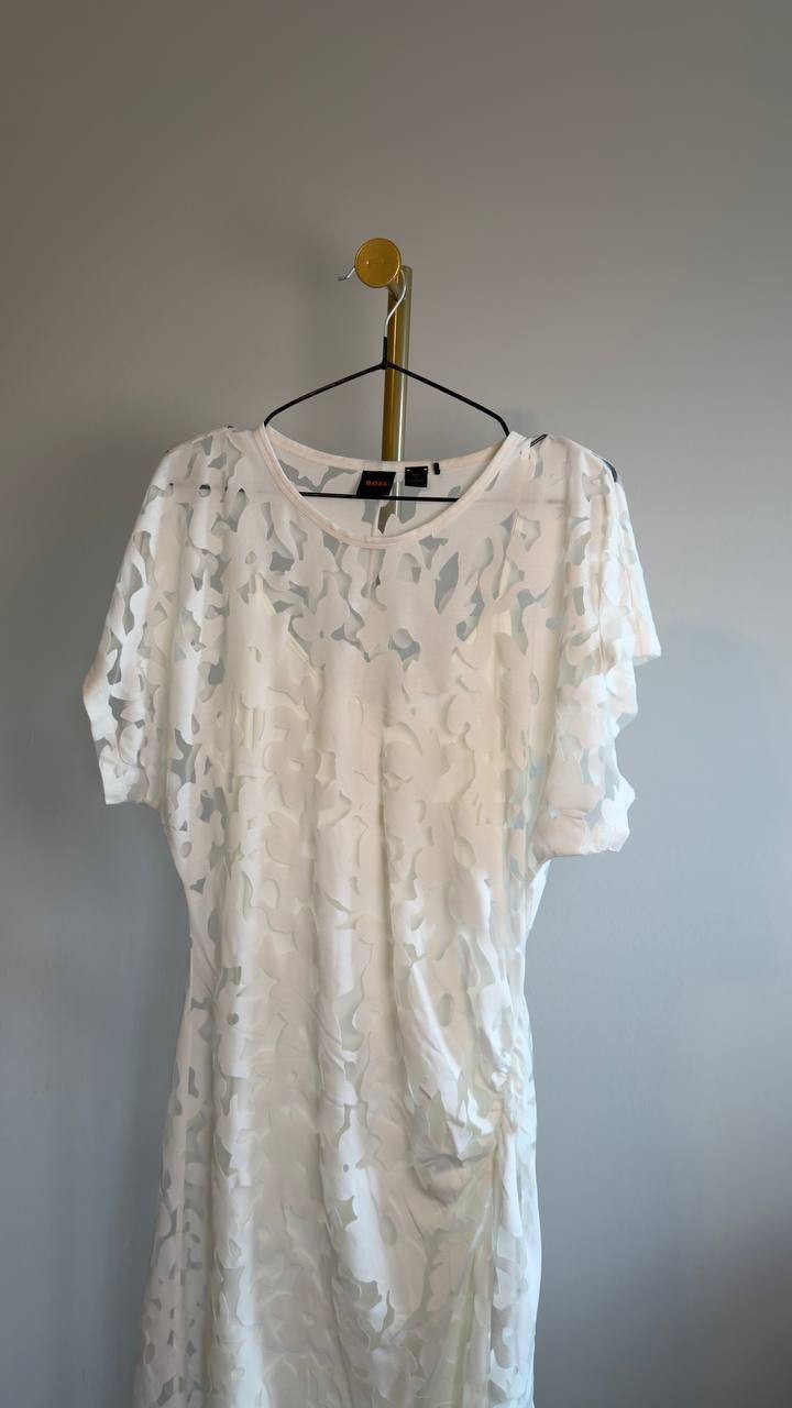 BOSS EBUNA Dress White L NWOT $229