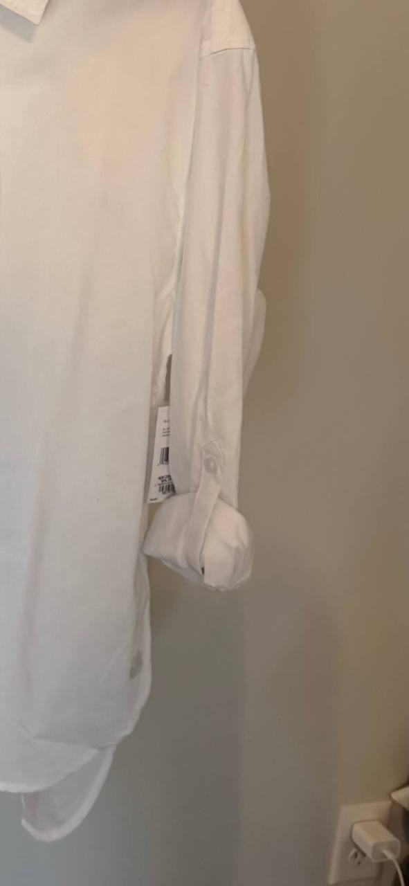 Gloria Vanderbilt Amanda Shirt L NWT White Button‑Front Top msrp$50