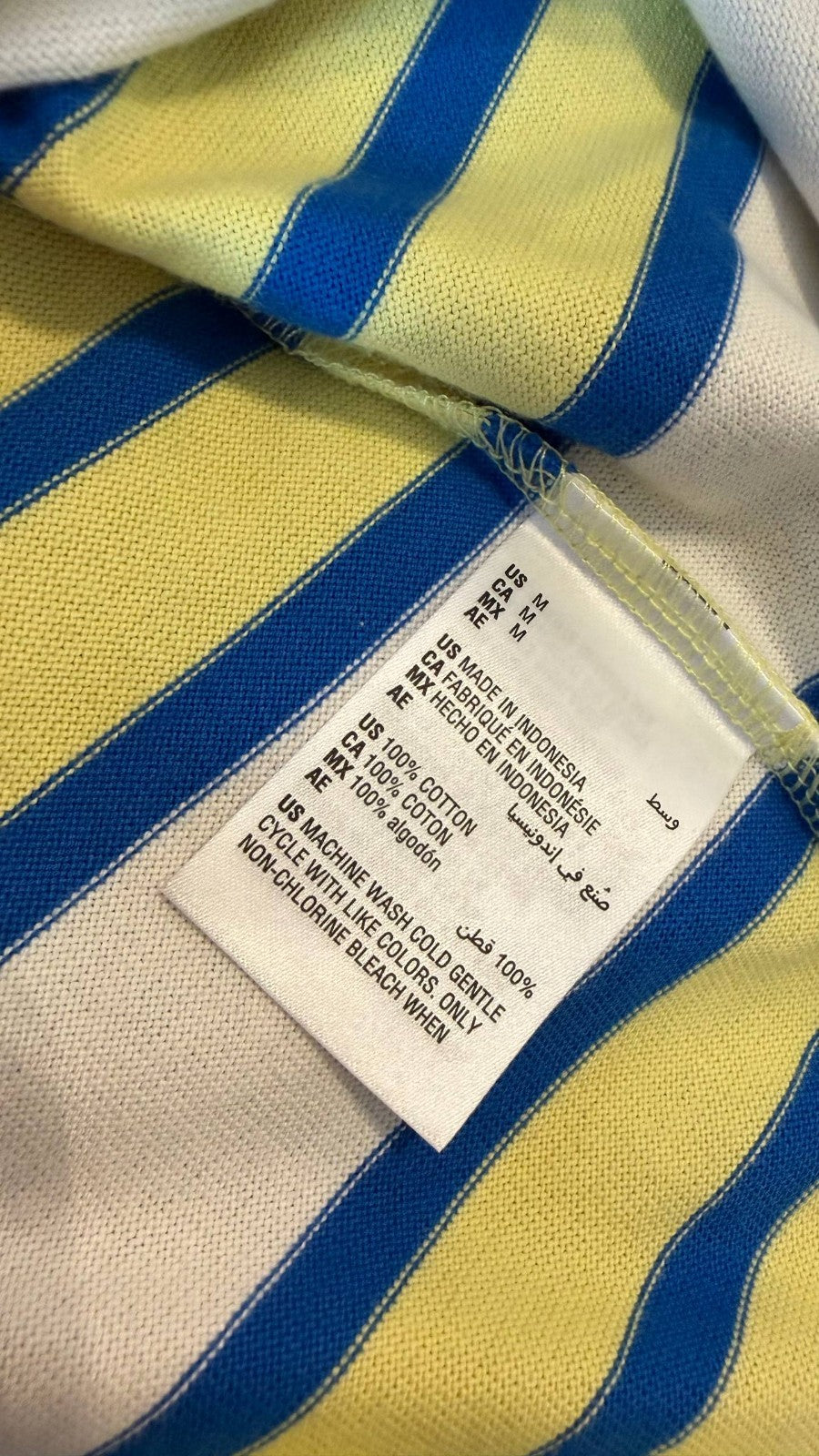 Mode of One Men’s Relaxed‑Fit Stripe T‑Shirt Multicolor Cotton M NWT
