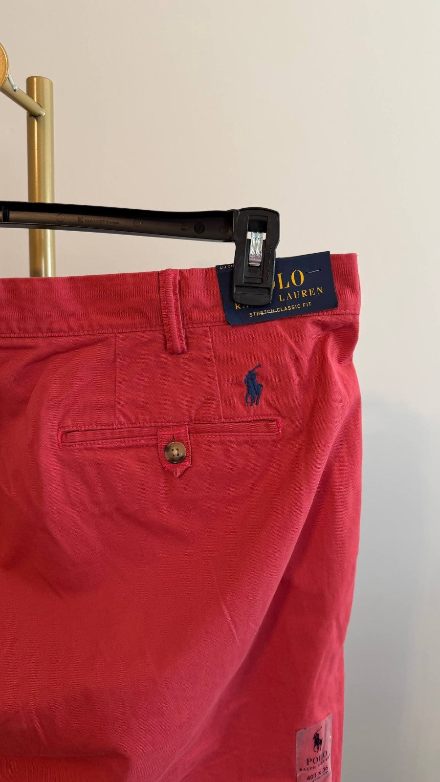 Polo Ralph Lauren Varick Slim Straight Stretch Sateen Pants Red Men’s  NWT
