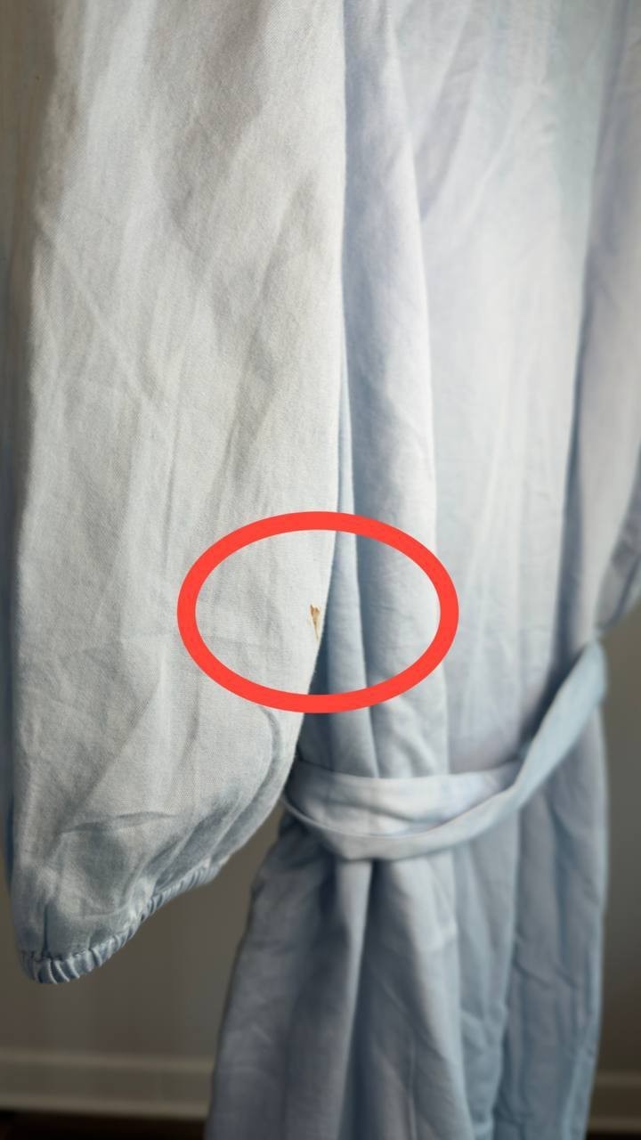 Sam Edelman Laine Tie‑Belt Mini Dress Blue XL NWT $149