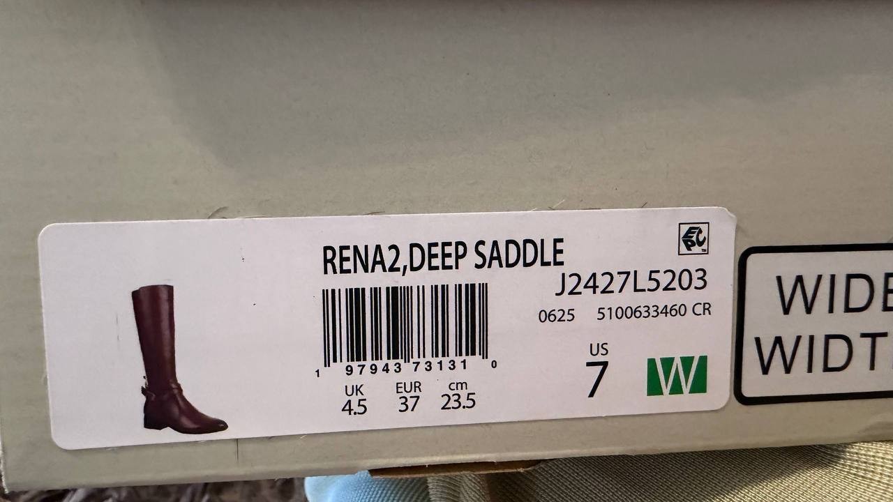 Naturalizer Rena 2 Boots7W Deep Saddle Leather Wide Calf Riding NIB msrp$325