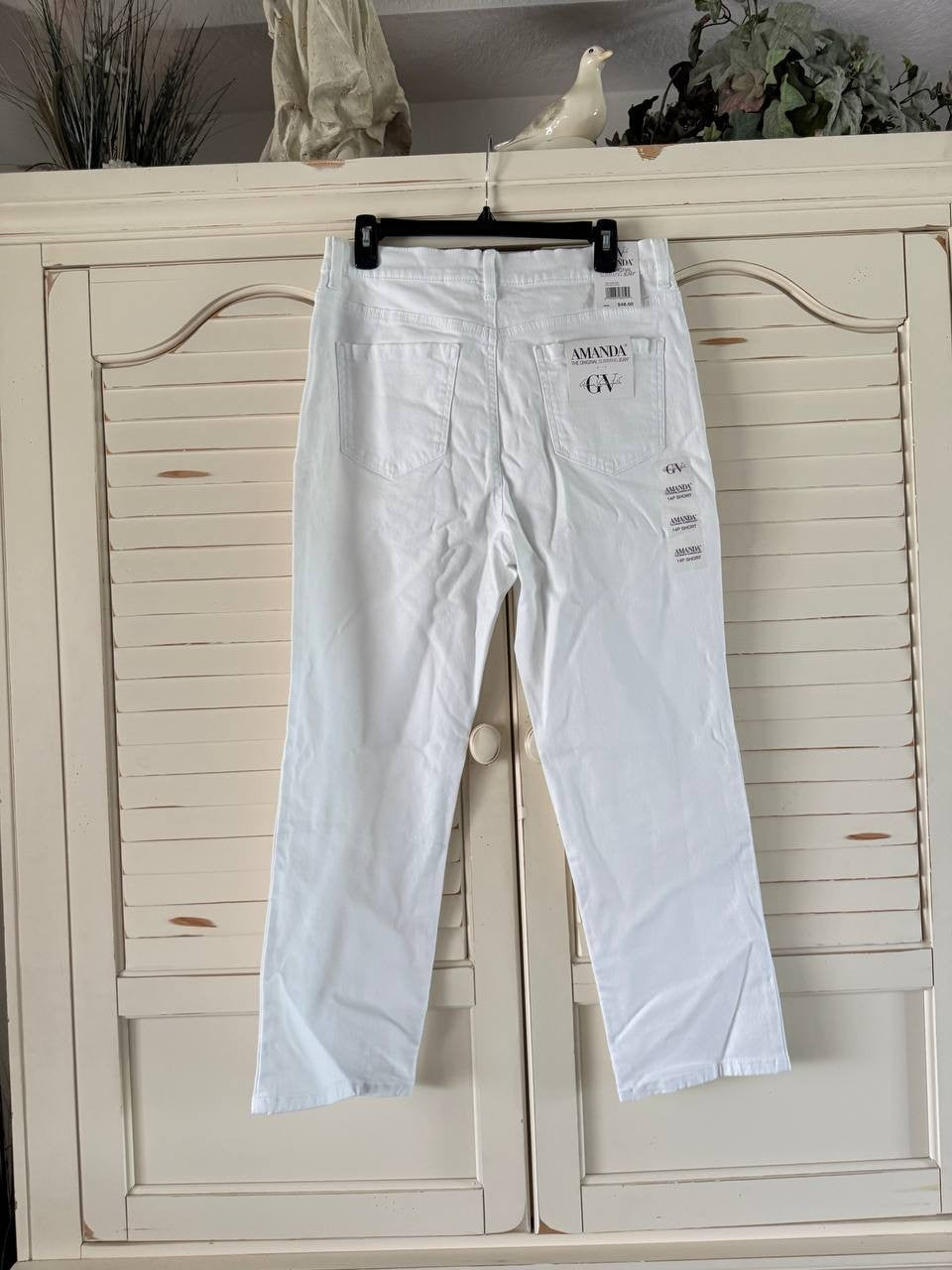 Gloria Vanderbilt Amanda Jeans – Size 14P Short – NWT – White High-Rise Tapered