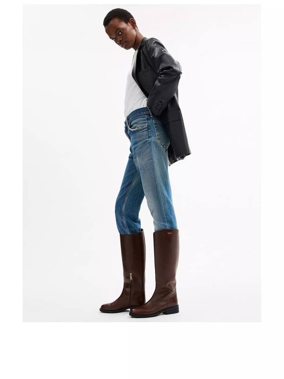 Coach Tall Boots Brown 8 B Pre-Owned $415