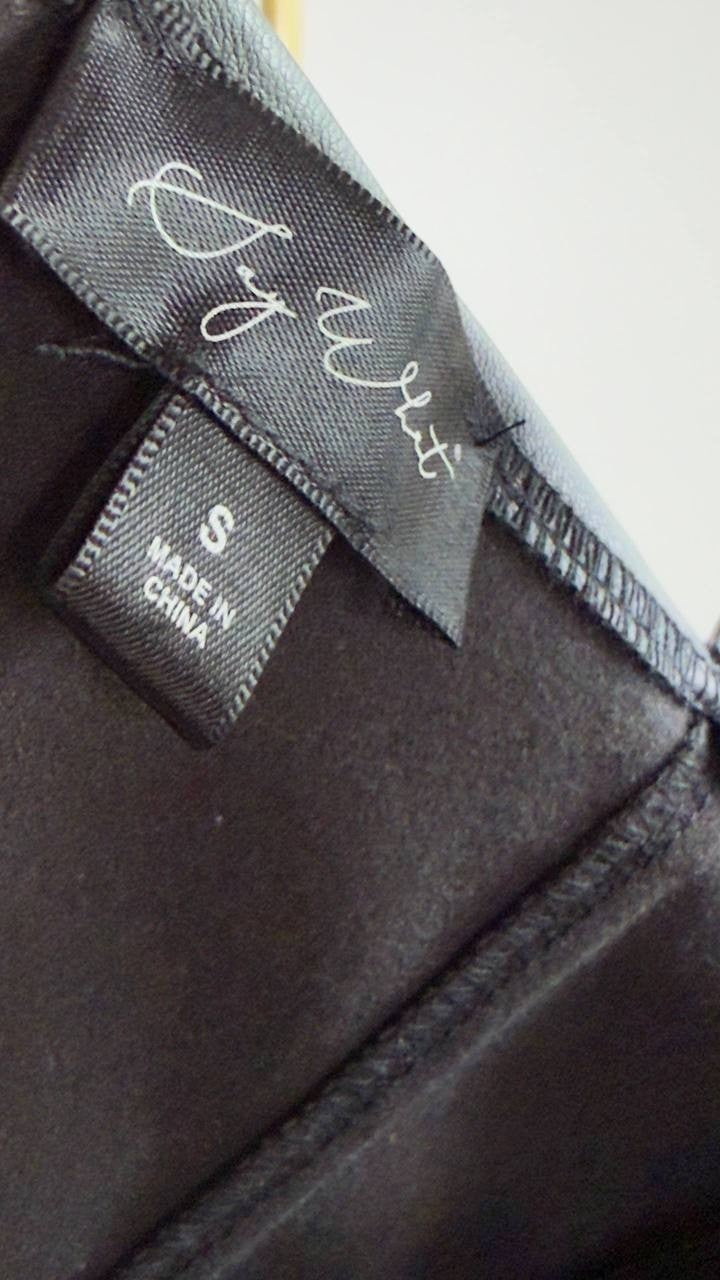 Say What  Faux Leather Corset Top Black S NWOT $32