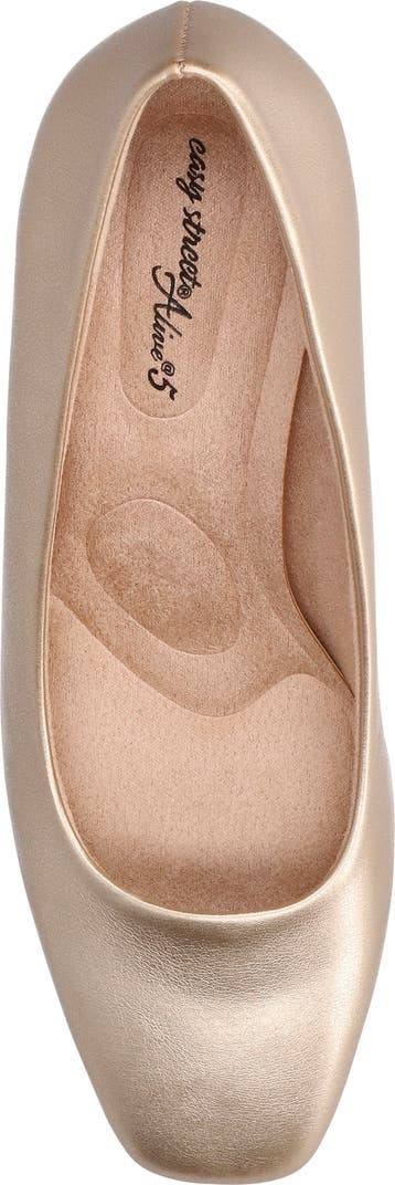 Easy Street Toe Pumps 7M Gold Synthetic Heels New in Box