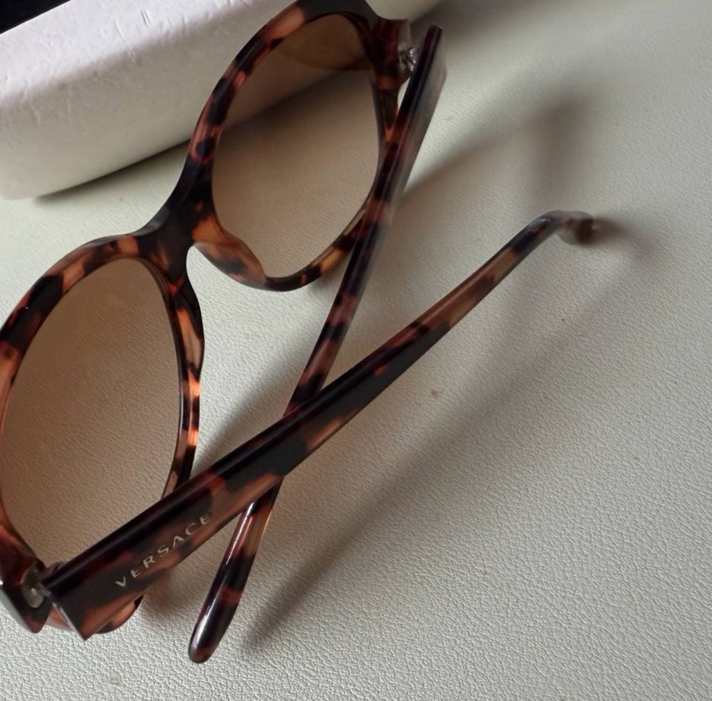 Versace 59 998/13 Tortoise Brown Sunglasses 57mm Italy w/ Case
