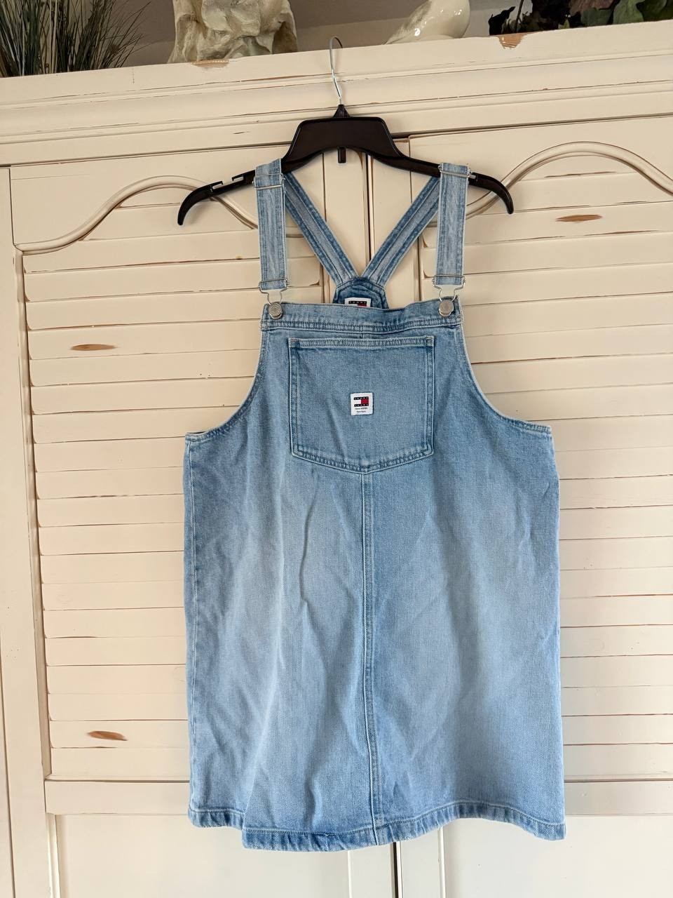 Tommy Jeans Denim Pinafore Dress – Size XL – NWT – Light Wash