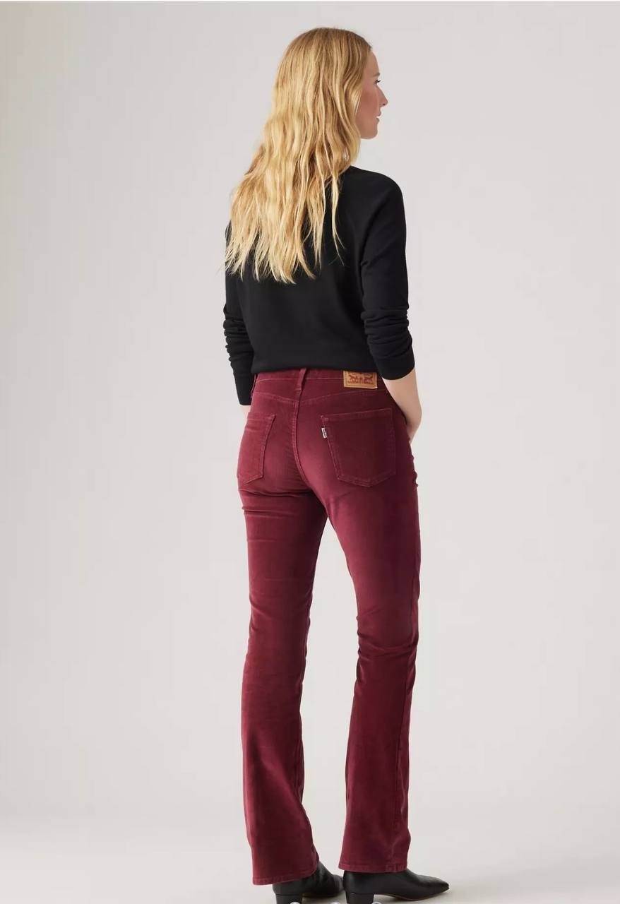 Levi's 725 Corduroy Bootcut Jeans – Burgundy Red, High-Rise, Size 25 &amp; 33