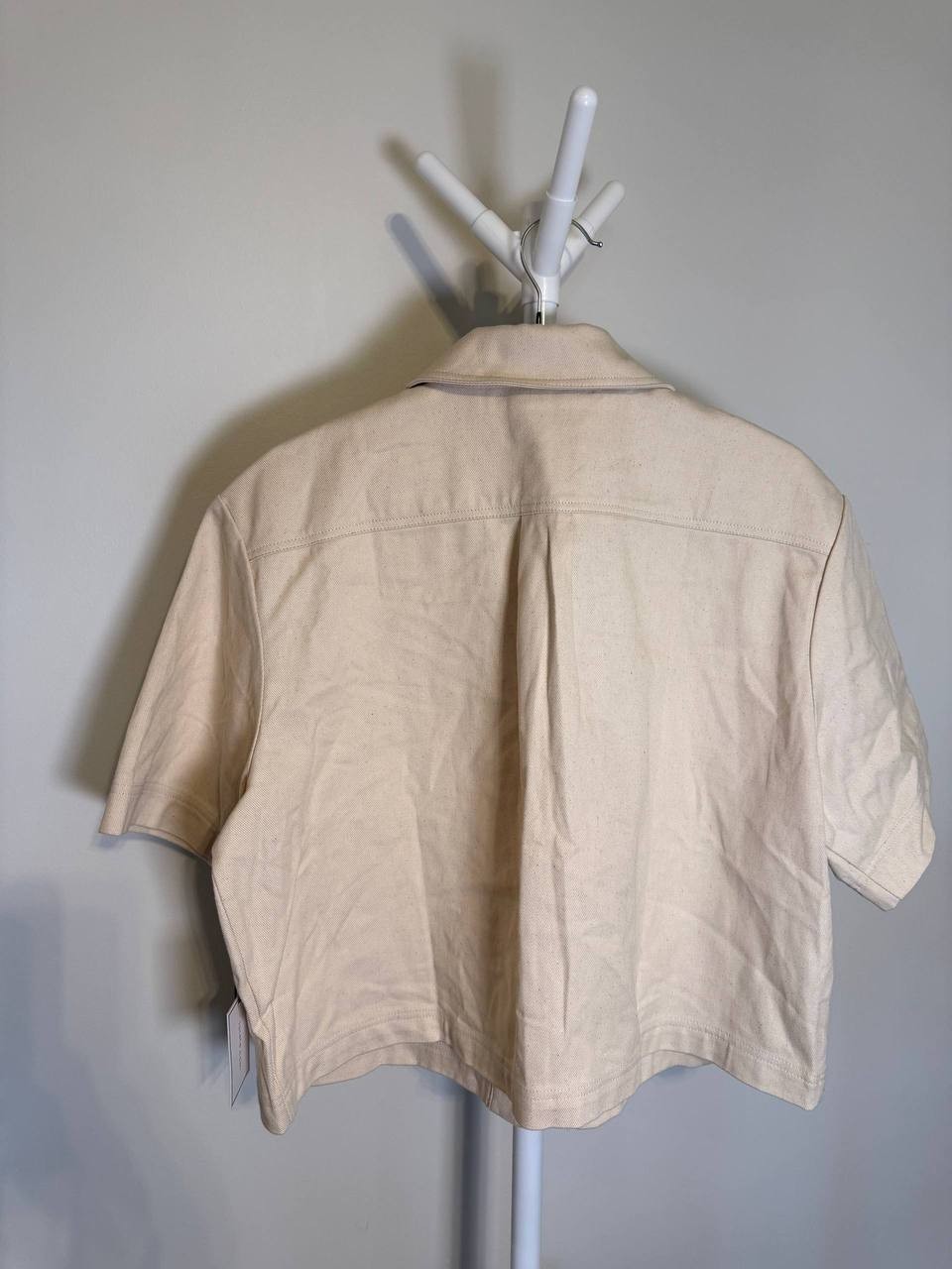 1.STATE Cropped Jacket – White Swan / Neutral – Size L – NWT