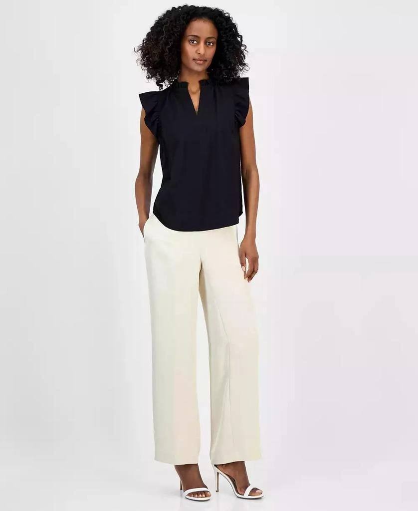 Anne Klein Sleeveless Textured Ruffle Blouse – Size S – NWT – $79