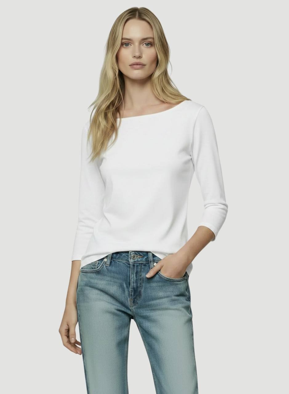 Majestic  Filatures  Soft  Touch    Back  Pleat  T‑Shirt  Blanc  1  NWOT  $150 