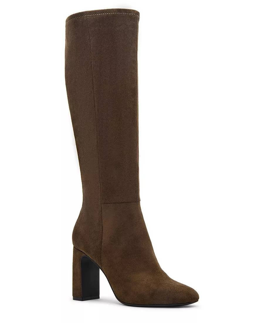 Madden Girl Wisee Boots 8.5 Olive Microsuede Knee‑High Block Heel New In Box $99