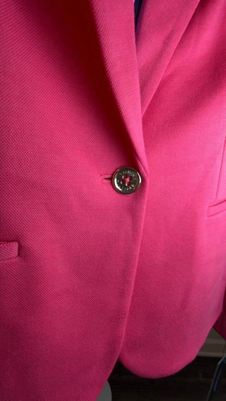 Tommy Hilfiger Single Button Business Blazer Pink 8 NWT $139