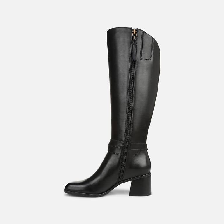 Naturalizer Isabeau Wide Calf Knee High Boots Black 9M Leather $290 NWB