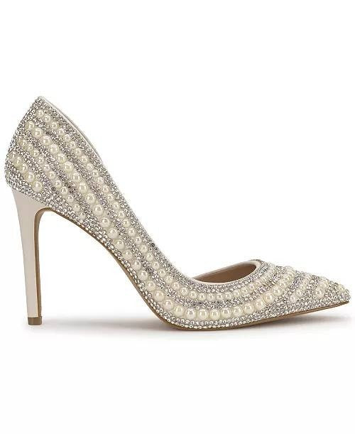I.N.C.  International  Concepts   Pumps  Stripe  Pearl  9  M  Pre‑owned