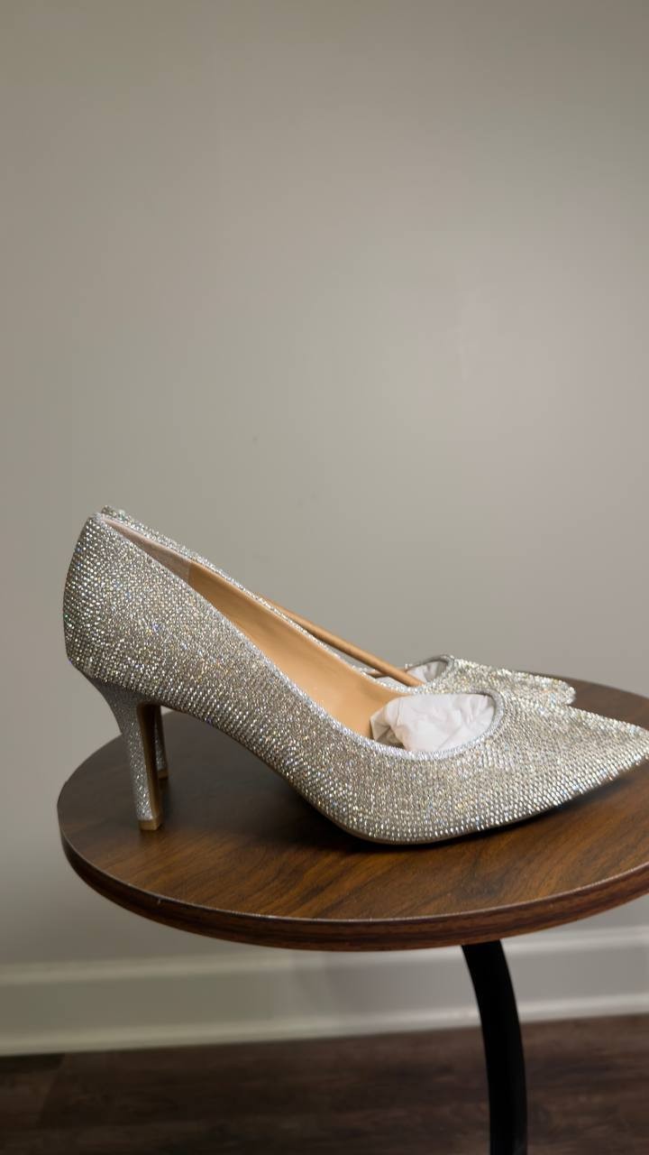 I.N.C.  International  Concepts   Pumps  Silver  Crystal  9.5M  New  $89.90