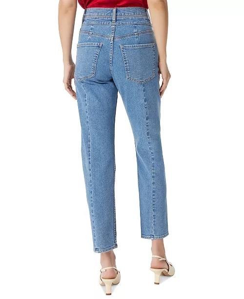 Sam Edelman Twisted-Seam Stovepipe Jeans Mid Wash Size 25 NWT $119