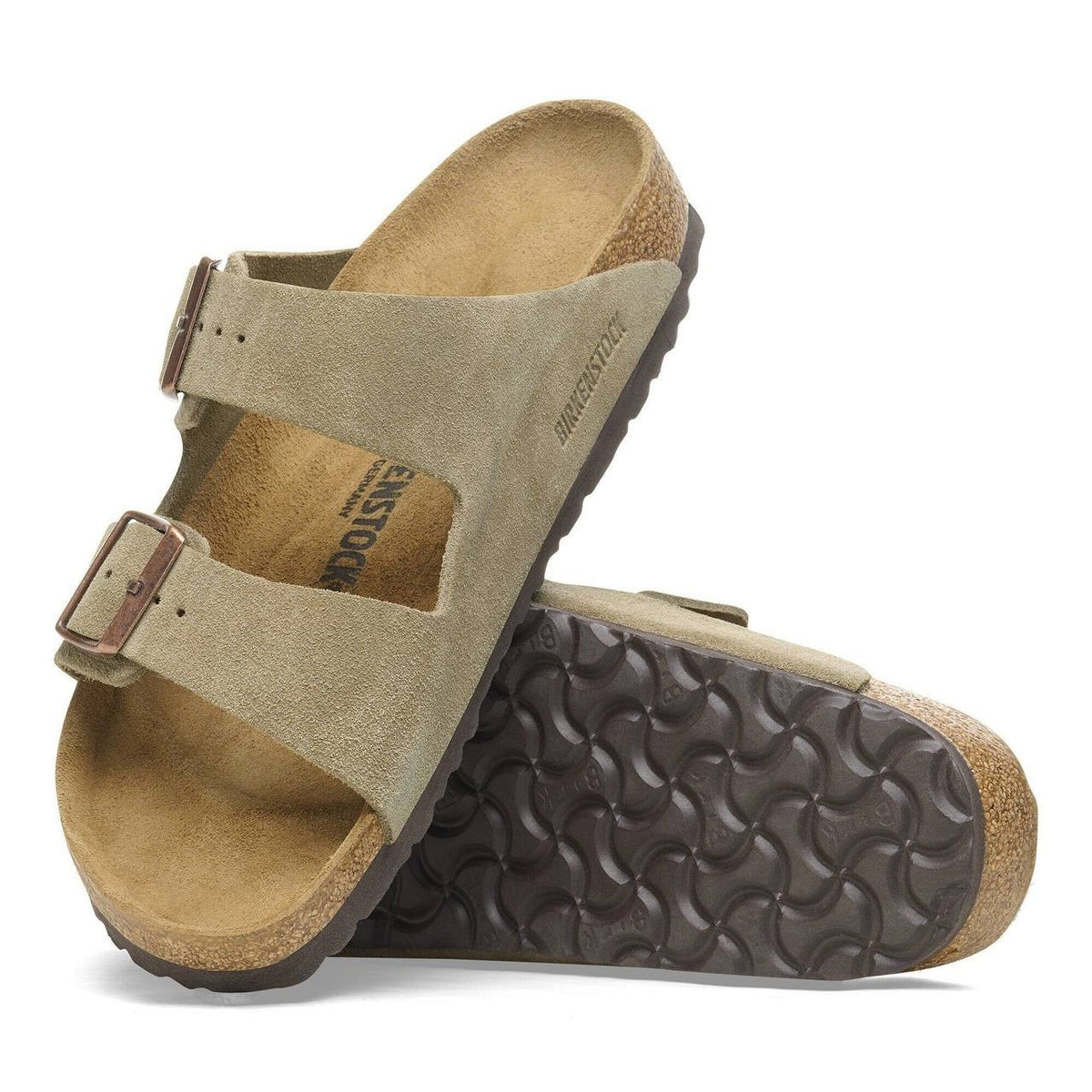 Birkenstock  Taupe  Slide  Sandals  8  New  With  Box   $155