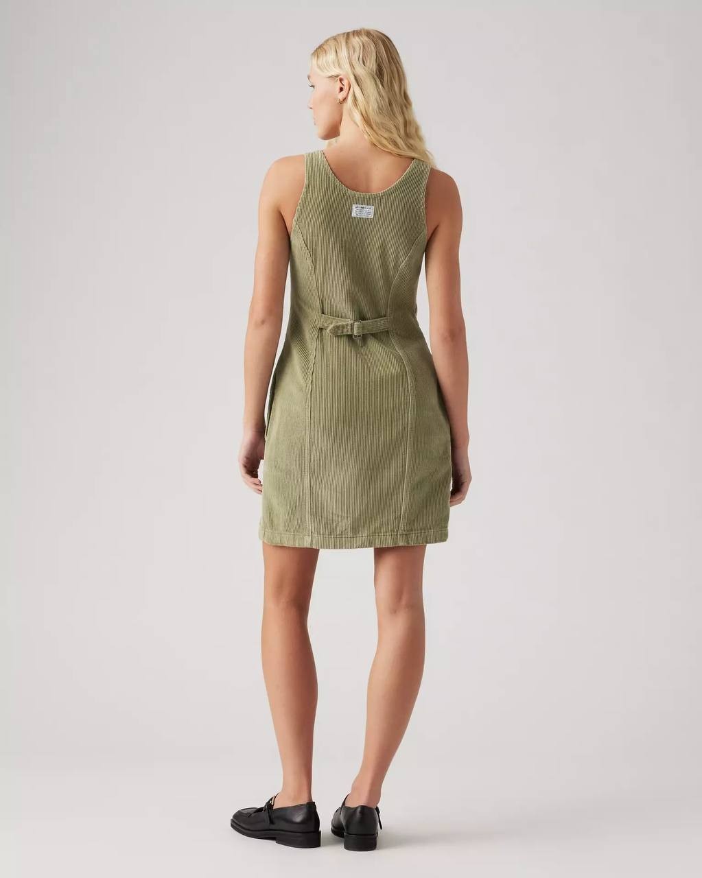 Levi's Corduroy Mini Dress, 100% Cotton, Green/Beige, XS-XL, Casual NWT