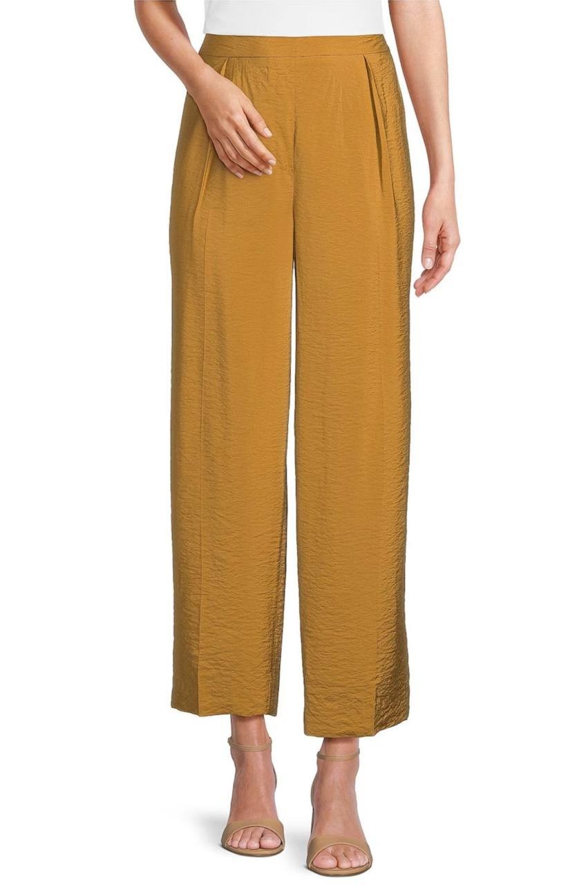 Anne Klein Pleat Front Wide Leg Pants Copper Sun XXL NWT $89