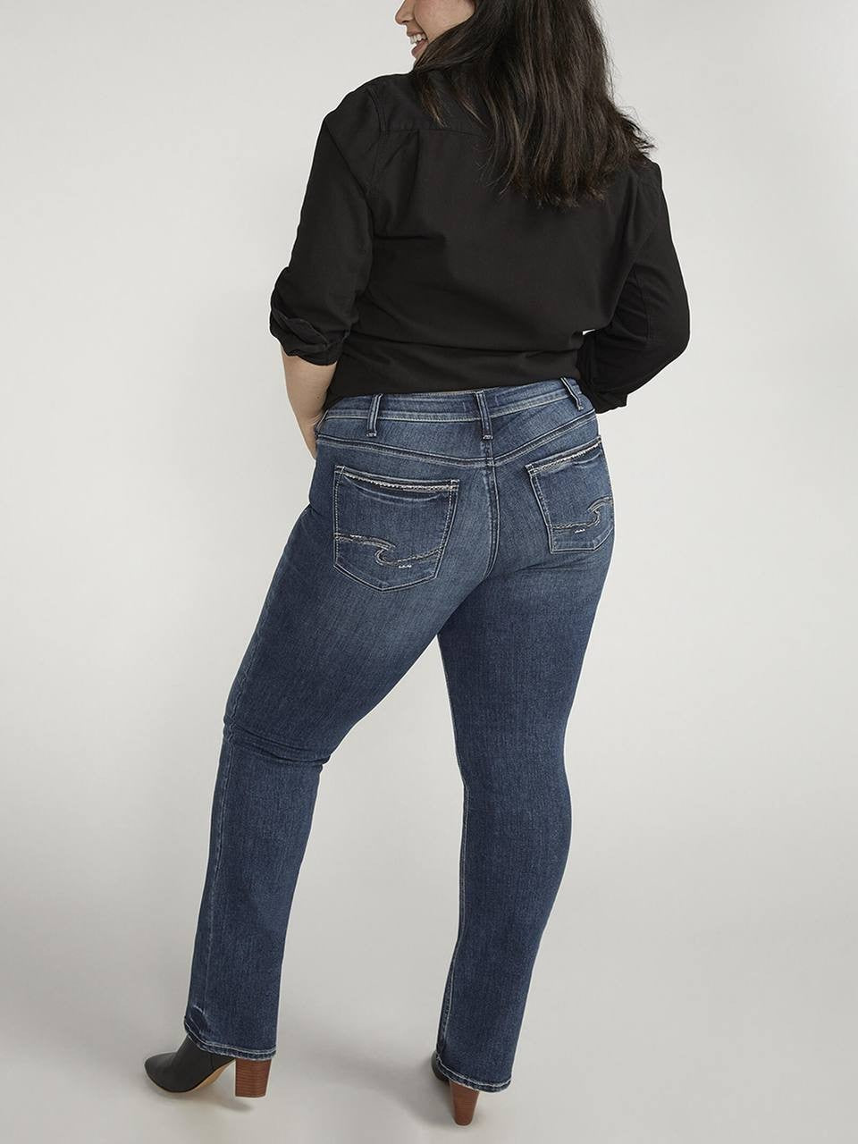 Silver Jeans Suki Mid Rise Slim Bootcut Jeans Plus Size Indigo 20W NWT $88