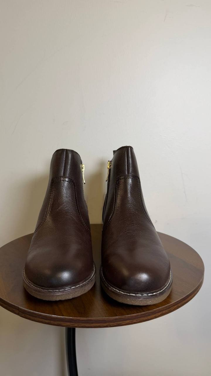 Easy Spirit Juna Leather Bootie Dark Brown Women’s 11M NWB $139