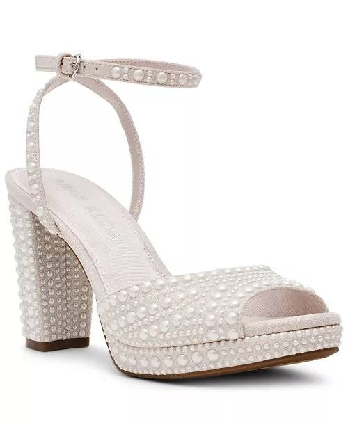 Anne Klein Dress Sandals 6M Bone Man-Made New in Box MSRP $119