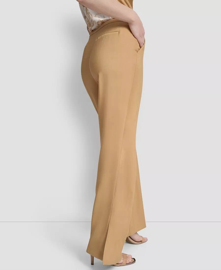 DKNY High‑Rise Sueded Canvas Pants Camel Size12P NWT Petite msrp$99