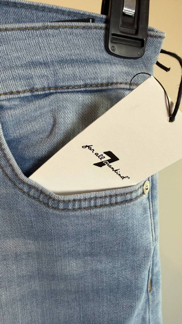 7 For All Mankind Alexa High Waist Crop Wide Leg Jeans Sirte 27 $238 NWT