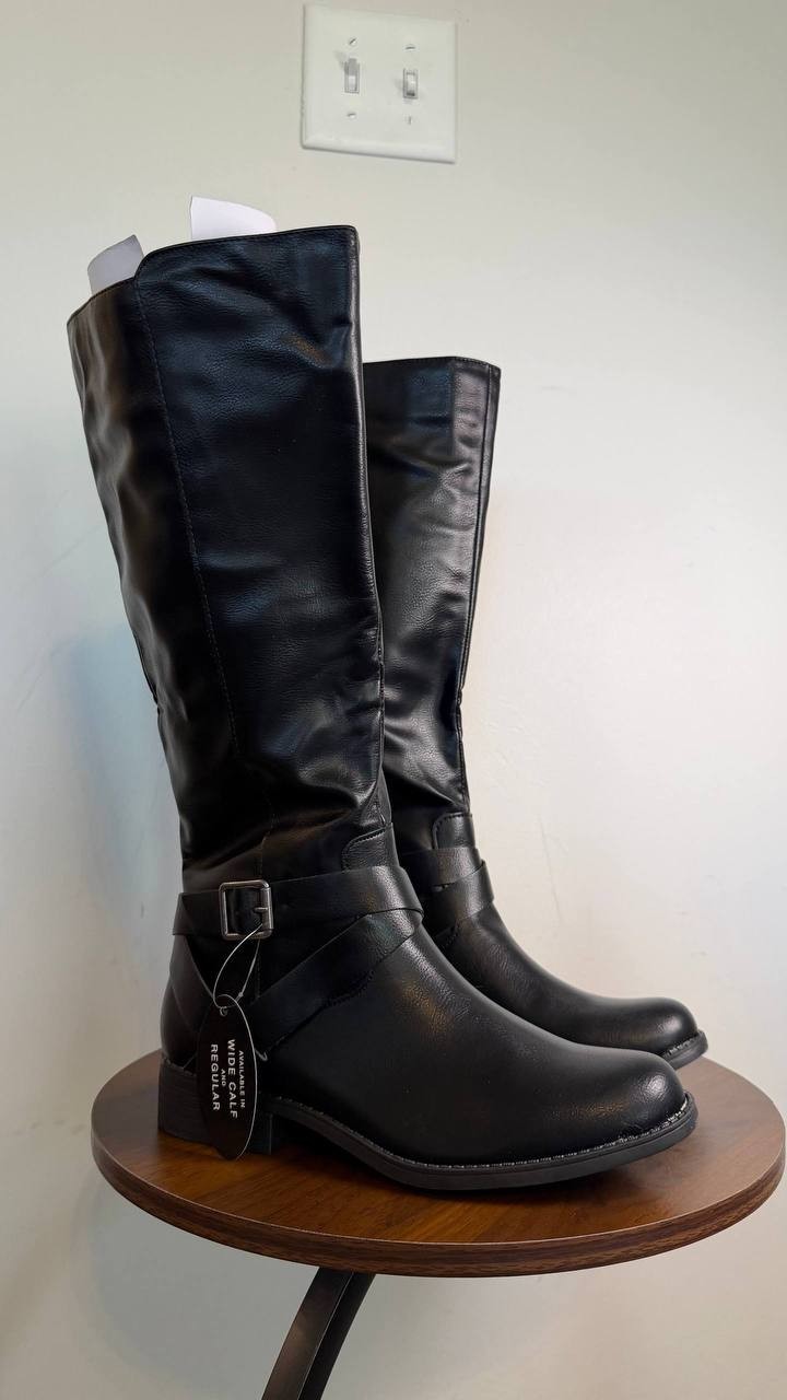 Style & Co – Women’s Margoo Riding Boots – Black – 7M – Man‑Made – NWB