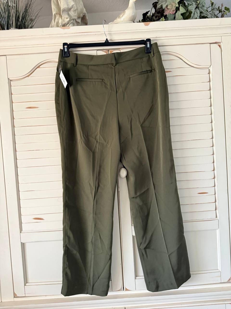 Tahari ASL Pants 24W Loden Plus Mid Rise Ankle Career Stretch NWT MSRP $109