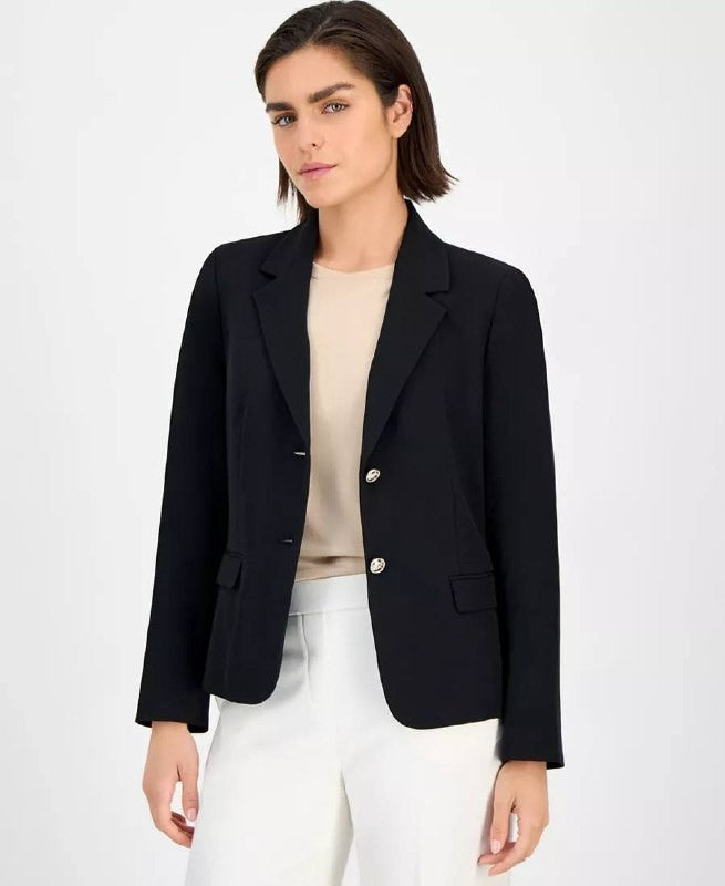 Kasper Two‑Button Blazer Black Size 2P NWT msrp$119