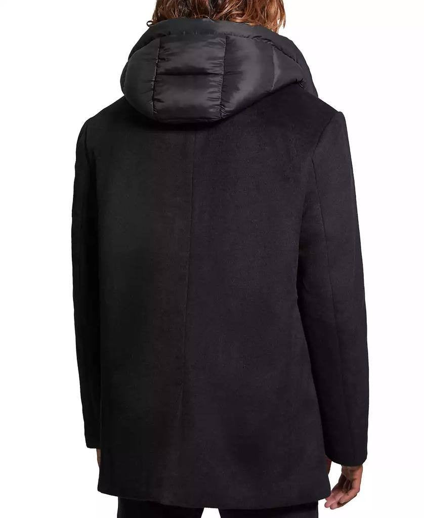 GUESS Men’s Peacoat Removable Nylon Hood Jet Black M NWT $350