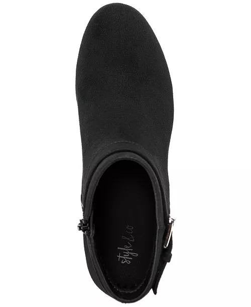Style&Co Black Microfiber Dress Booties 7M NIB MSRP $79.90