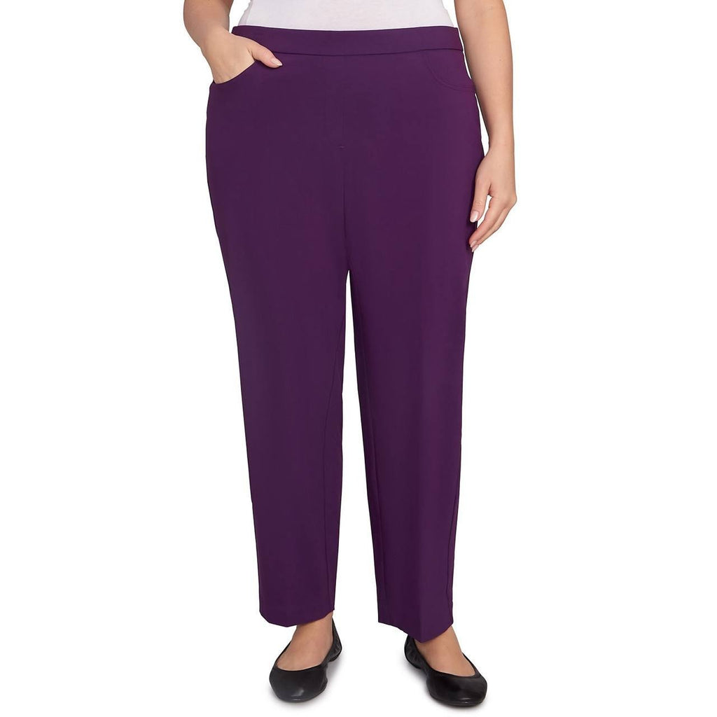 Plus Women’s Allure Fitted Stretch Short Length Pant 2X Purple NWT $52